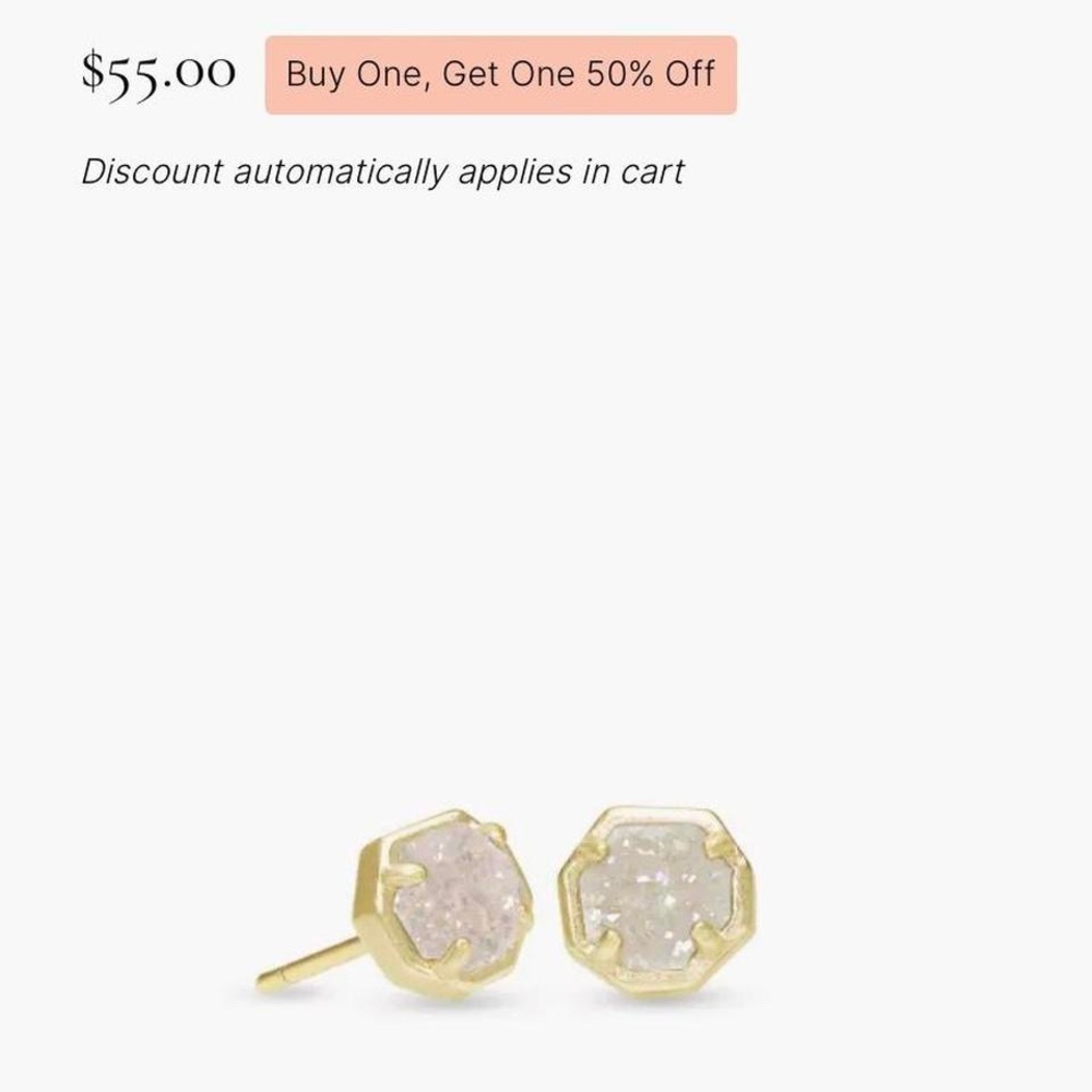 Kendra Scott Nola Gold Stud Earrings in Iridescent Drusy